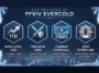 Infographic displaying the major features of Final Fantasy XIV Evercold, including the level 110 cap, new tank and ranged DPS jobs, combat system overhaul, and the Godless Realms Saga.