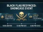 Infographic showing the global viewing times for the Assassin's Creed Black Flag Resynced showcase on April 23, while highlighting the original game's 34 million player legacy.
