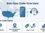 Infographic explaining the 844 area code as a toll-free, non-geographic number widely used by North American businesses.