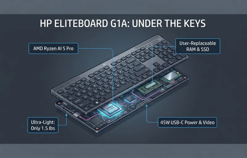 HP's $1,500 EliteBoard G1a is an Entire Desktop Hidden Inside a Keyboard—Here is Why You Shouldn't Buy It