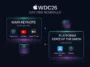 Infographic showing the opening day schedule as Apple kicks off Worldwide Developers Conference on June 8, featuring the main Keynote at 10 AM PDT and the Platforms State of the Union at 1 PM PDT.