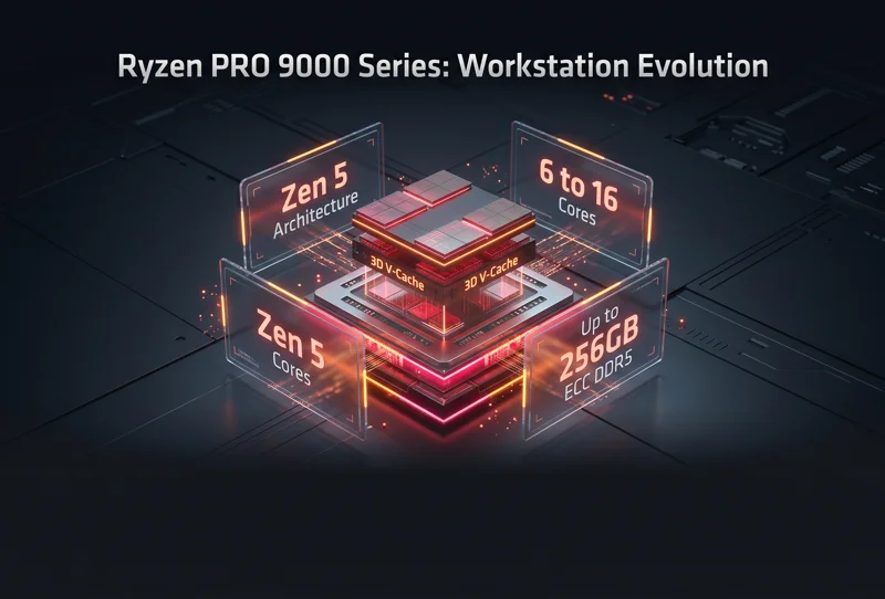 AMD’s Ultimate Gaming Tech Hits Workstations: Ryzen PRO 9000 Series Unleashes 3D V-Cache Power