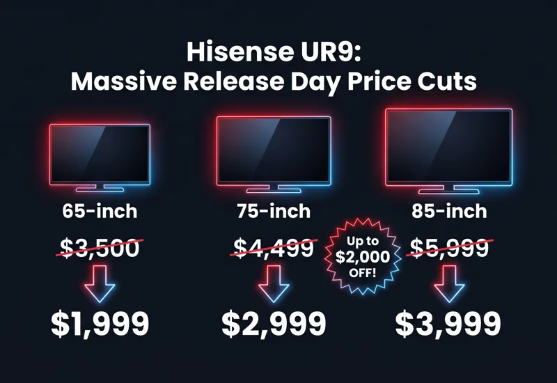 Massive $1,500 Price Cut: Hisense UR9 RGB LED TV Gets Unbelievable Release Day Discount!