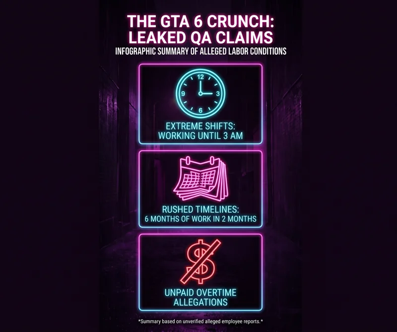 Leaked: Rockstar Employee Exposes Brutal Crunch and Unpaid Overtime to Prevent Another GTA 6 Delay!