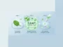 Infographic showing the step-by-step medical process of extracting chloroplasts from spinach, encapsulating them into LEAF nanoparticles, and formulating them into dry-eye treatment drops.
