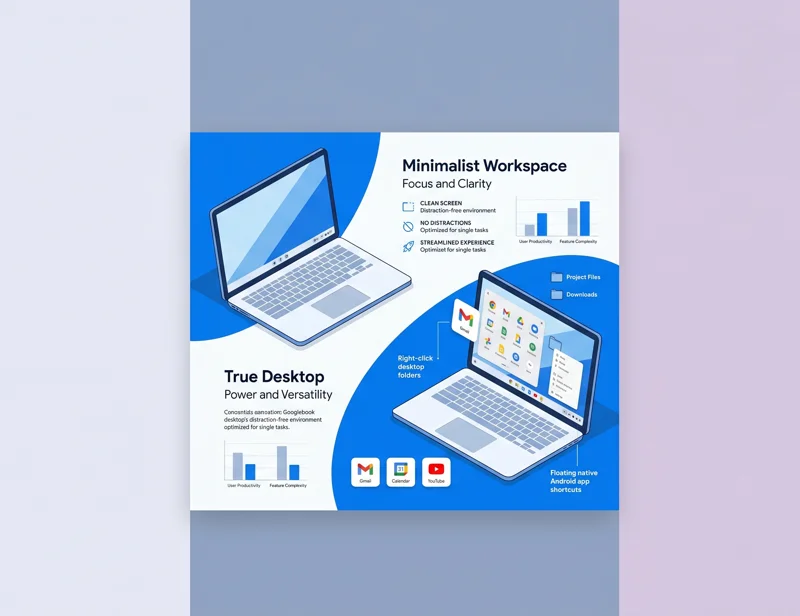 Goodbye Empty Screens: The New Googlebook Finally Delivers a True Desktop with App Icons & Gemini Widgets!