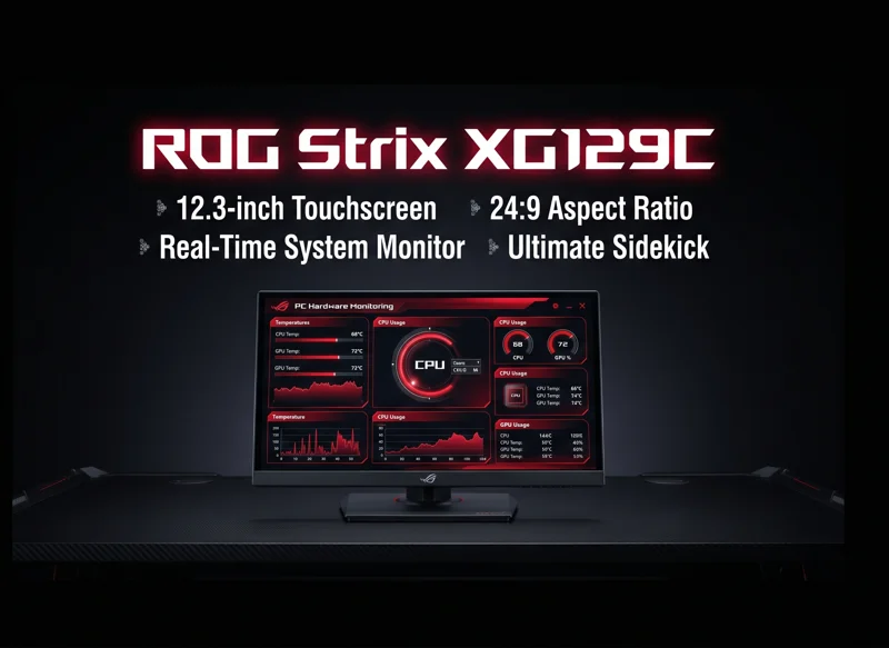 Level Up Your Desk: ASUS ROG Unveils 280Hz Tandem QD-OLED & Ultimate Touchscreen Sidekick - تفاصيل إضافية
