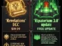 Infographic detailing the July 7 content drop for DOOM The Dark Ages, showing the $19.99 price for the Revelations DLC and the free Ripatorium 3.0 update.