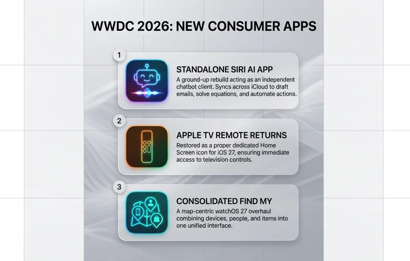 Apple Just Unveiled 5 Brand-New Apps at WWDC 2026 (Including a Standalone Siri AI) – Did You Miss Them?