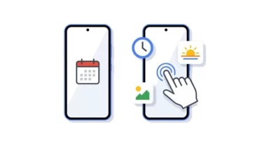 Infographic comparing the current daily wallpaper changes on Pixel phones to the new dynamic Android 17 Photo Shuffle options.