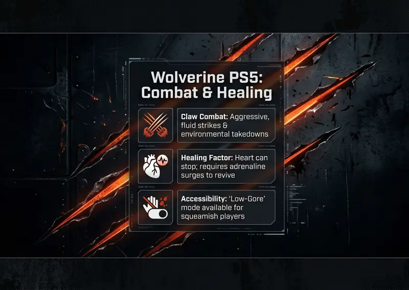 Yes, Wolverine Can Die! Devs Reveal Bloody Claw Combat, Missing X-Men, and a 'Low-Gore' Mode in New PS5 Game