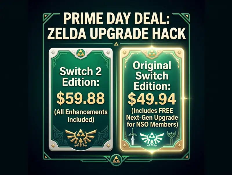 Huge Prime Day Deal: Zelda Tears of the Kingdom Switch 2 Edition Drops to Record Low Price (Plus a Secret Upgrade Hack!)