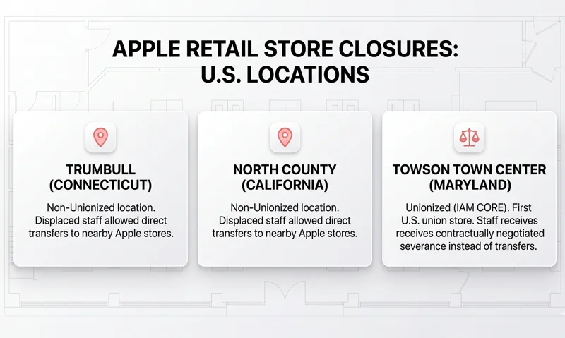 Apple Permanently Shuts Down 3 U.S. Stores Today—Including Its First Unionized Location