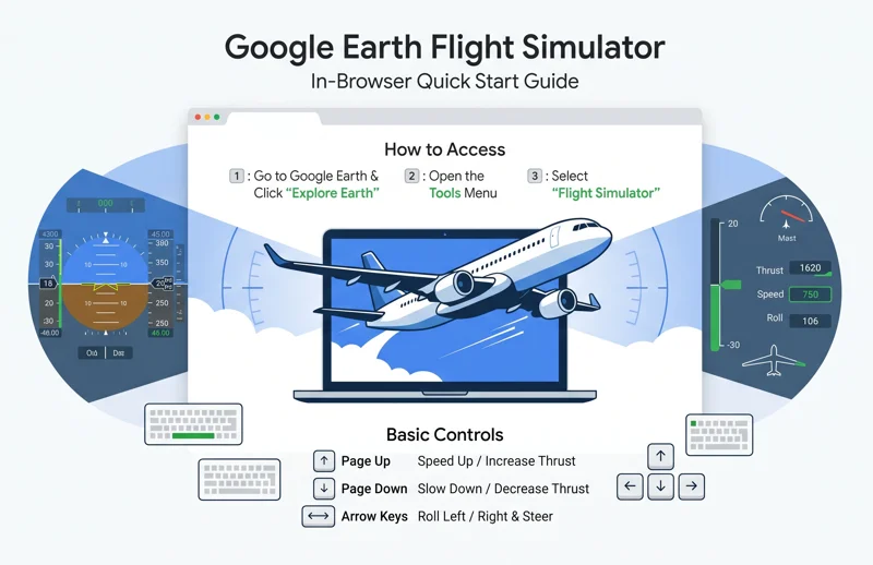 Google Earth Just Dropped a Free Flight Simulator You Can Play in Your Browser Right Now