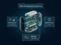 Infographic illustrating the official Fitbit Air blueprints and hardware guidelines, highlighting the required sensor clearance, tension-based snap-in mechanism, and 35 mmhg optimal pressure for accurate health tracking.