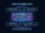 Cyberpunk-themed infographic detailing the technical specifications of the Iqunix EV63 Ghost in the Shell edition gaming keyboard.
