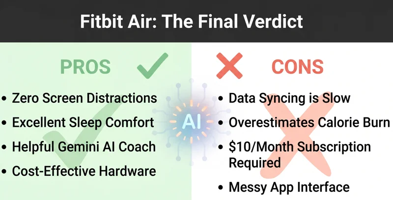 Fitbit Air Review: Why Google's $100 Screenless AI Tracker (Almost) Replaced My Smartwatch - تفاصيل إضافية