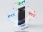 3D infographic showing a black Pixel 10 Pro smartphone with holographic price tags highlighting a massive 300 dollar discount and a 699 dollar final price.