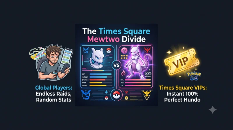 The massive disparity between hand-picked VIP attendees receiving guaranteed perfect stats and global players forced to grind premium raids.