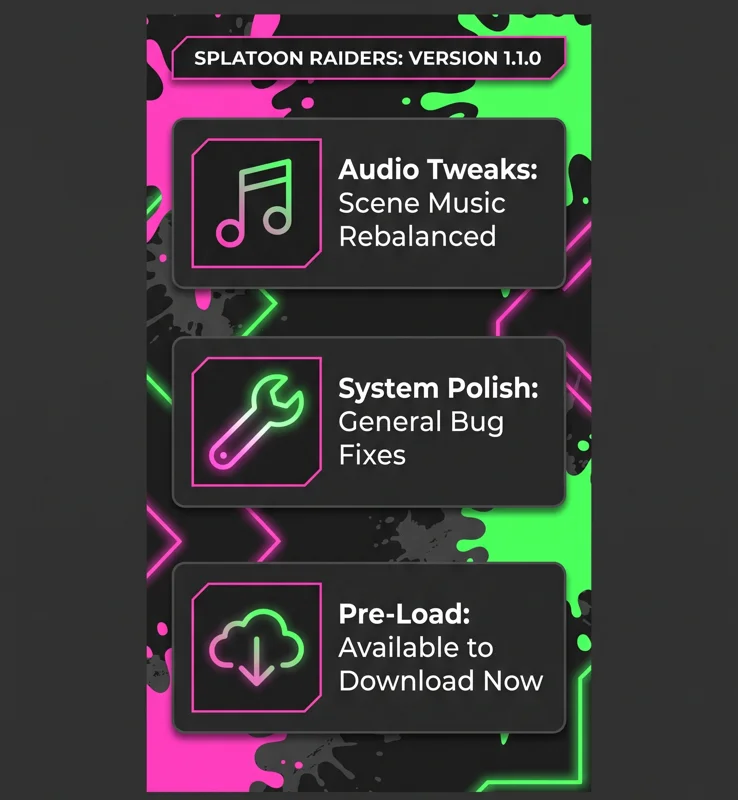 Splatoon Raiders 1.1.0 Update Out Now Patch Notes: Day One Switch 2 Fixes Explained