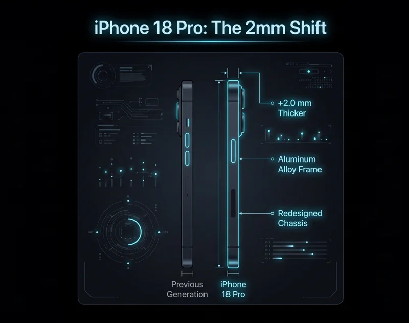 Massive Leak Reveals a 'Surprising' iPhone 18 Pro Thickness Increase—Here is Why