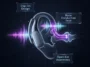 Infographic explaining the Samsung Galaxy Able clip-on earbuds features, highlighting bone conduction technology and an open-ear design.