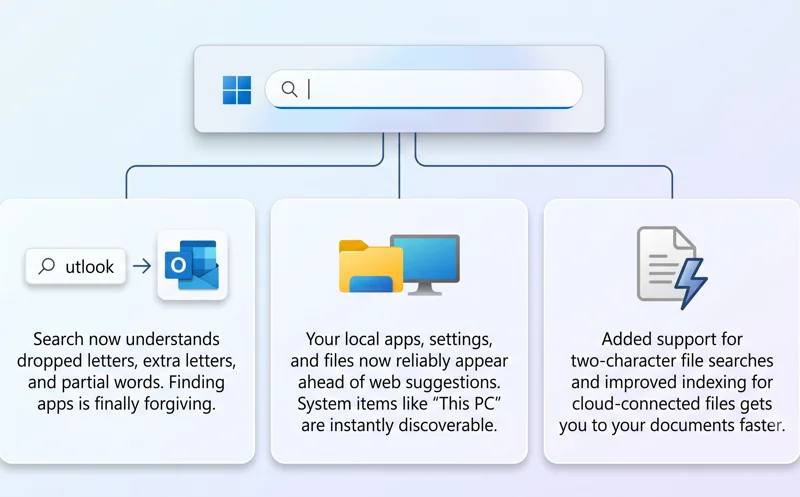 Microsoft's Massive Windows 11 Search Overhaul is Finally Happening: No More Ads, Clearer Results, and Fixes for Typos! - تفاصيل إضافية