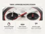 Infographic detailing the 1980s Japanese racing design and Heuer Roadmaster heritage of the TAG Heuer Carrera Chronograph Team Ikuzawa.