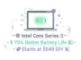 Infographic showing the newly updated Framework Laptop 12 featuring Intel Core Series 3 processors, a 70 percent better battery life, and a $549 DIY starting price.