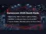 Infographic detailing the Gamescom 2026 booth thefts, listing affected studios including Ryan Laley, iam8bit, and Tessera Studios alongside their stolen hardware.