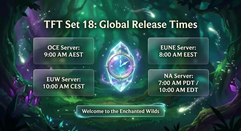 TFT Set 18 Launch Countdown: Exact Release Times by Time Zone, Server Maintenance & Big Changes!
