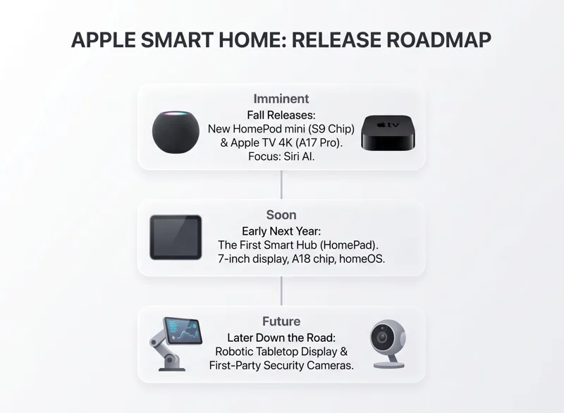Apple’s Massive Smart Home Roadmap Revealed: Siri AI, a New 'HomePad', and Robotic Screens Are Coming!