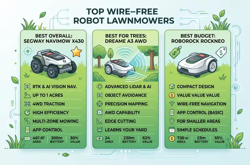 I Tested 5 Wire-Free Robot Lawnmowers—Here’s the Only One I Actually Trust With My Yard
