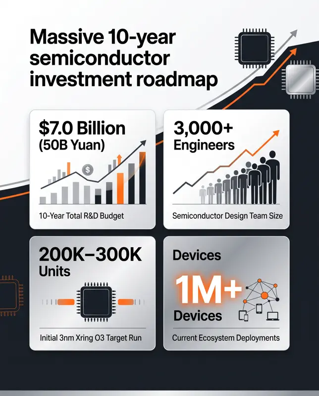 Xiaomi Takes on Apple & Samsung: New 3nm 'Xring O3' Chip Built by TSMC Revealed - تفاصيل إضافية