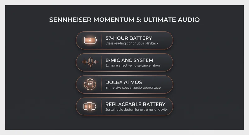 Sennheiser Momentum 5 Review: The 57-Hour Battery Behemoth That Puts Apple and Sony on Notice