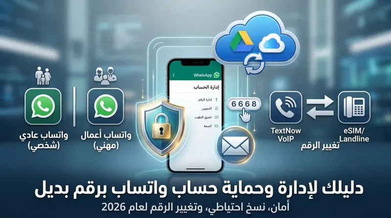 تأمين بياناتك الرقمية: دليلك لما بعد إنشاء حساب واتساب بدون رقم هاتف