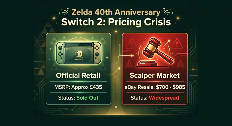 Sold Out in Hours: Scalpers Demand Nearly $1,000 for the Zelda 40th Anniversary Switch 2