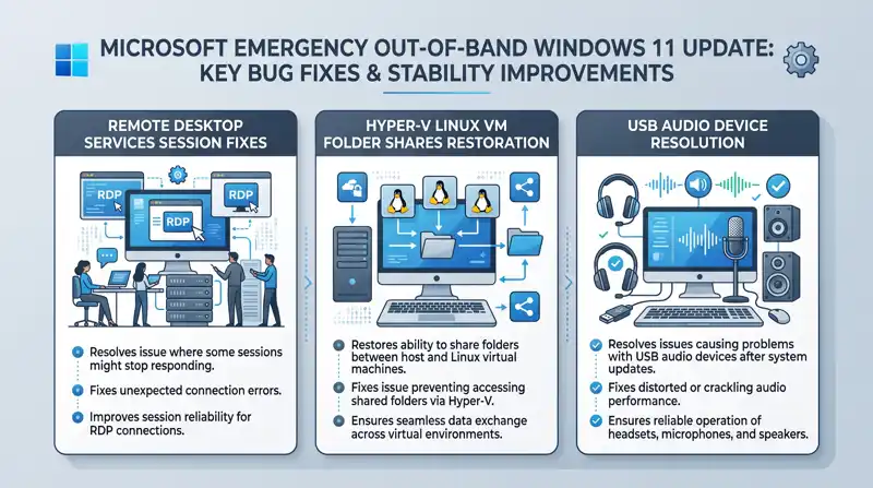 Microsoft Rushes Emergency Windows 11 Update After Record-Breaking Patch Breaks USB Audio and Remote Desktop