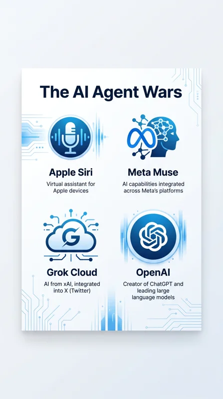 The AI Agent Wars: Navigating the ai assistant openai meta muse instinct grok apple Tech Battle