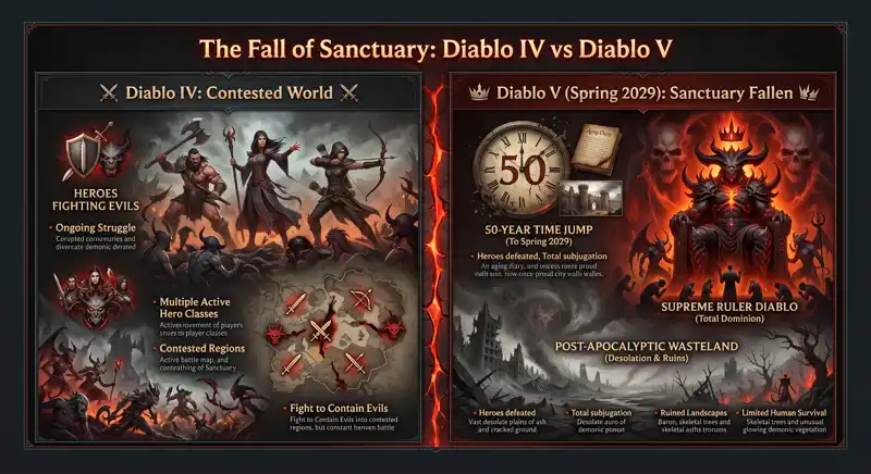 Diablo V Revealed for Spring 2029: Sanctuary Has Fallen and the Lord of Terror Finally Won