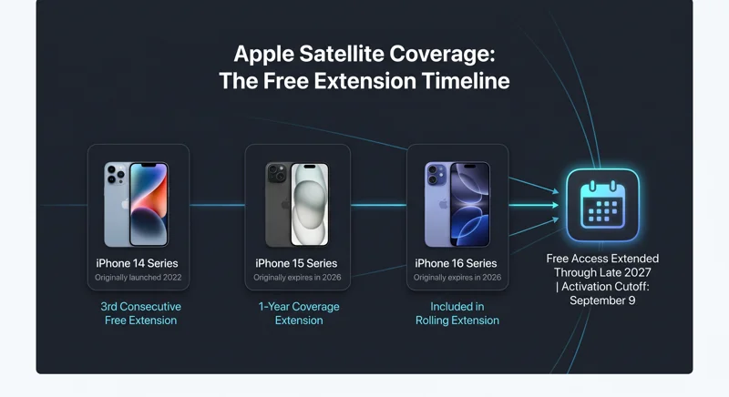 Still Not Charging: Apple Extends Free Satellite SOS for iPhone 14, 15, and 16 Users for Another Year