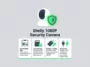 Infographic detailing the key features of the $50 Shelly security camera, highlighting zero subscription fees and local microSD video recording.