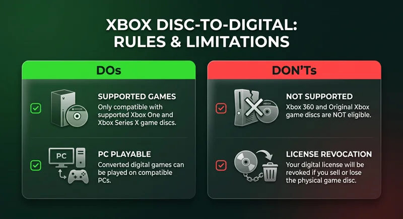 Xbox's Disc-to-Digital Feature is Officially Live for Everyone—But Read the Fine Print Before Converting Your Games - تفاصيل إضافية
