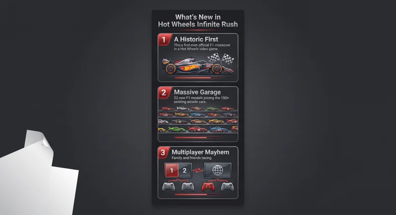 F1 Officially Confirms Every 2026 Grid Car is Coming to Hot Wheels Infinite Rush! - تفاصيل إضافية