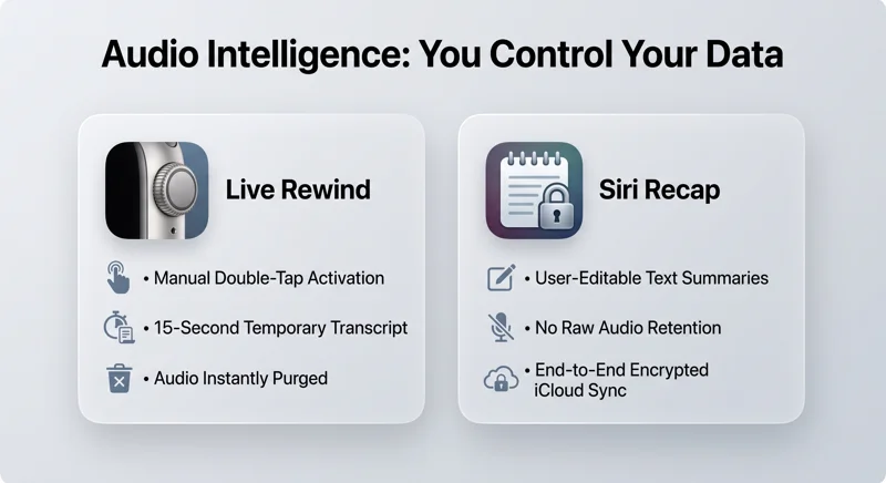 Is the New Apple Watch Always Listening? Inside Apple’s Official Privacy Document on 'Audio Intelligence' - تفاصيل إضافية