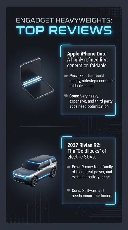 Apple’s Foldable iPhone Duo & The 2027 Rivian R2 Tested: Engadget’s Brutally Honest Review Recap!